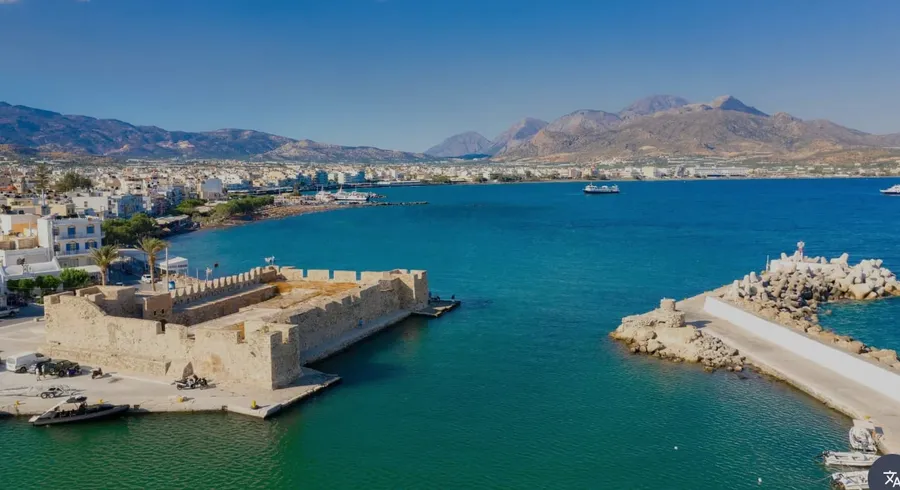 Venetian fortress by the sea in Ierapetra overlooking the coastline